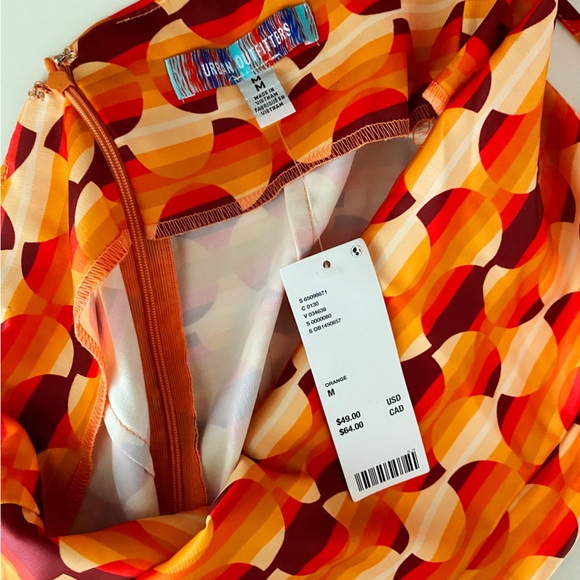 Urban Outfitters | UO Mallory Cowl Mini Slip Dress Retro Orange Satin New Medium - Picture 11 of 13